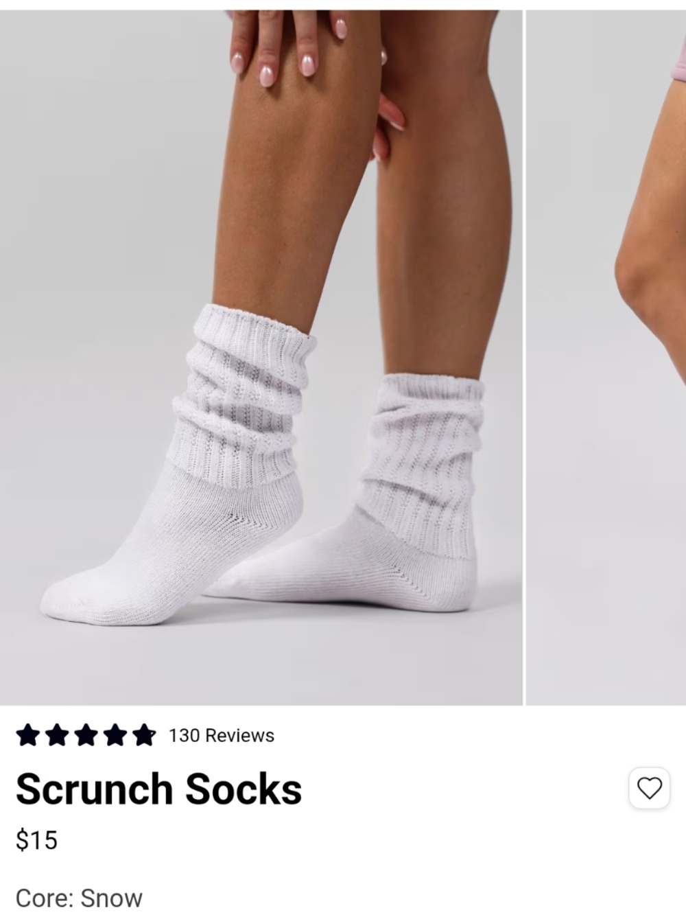 Scrunch Socks - Snow White Comfort Socks
